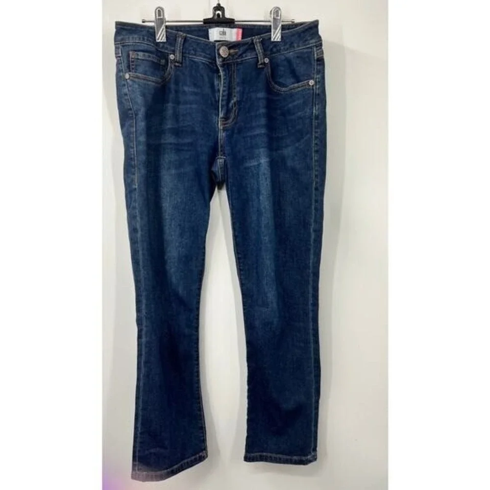 CAbi Jeans New Crop Womens Sz 6‎ Blue Cotton Blend Medium Wash Style 5086